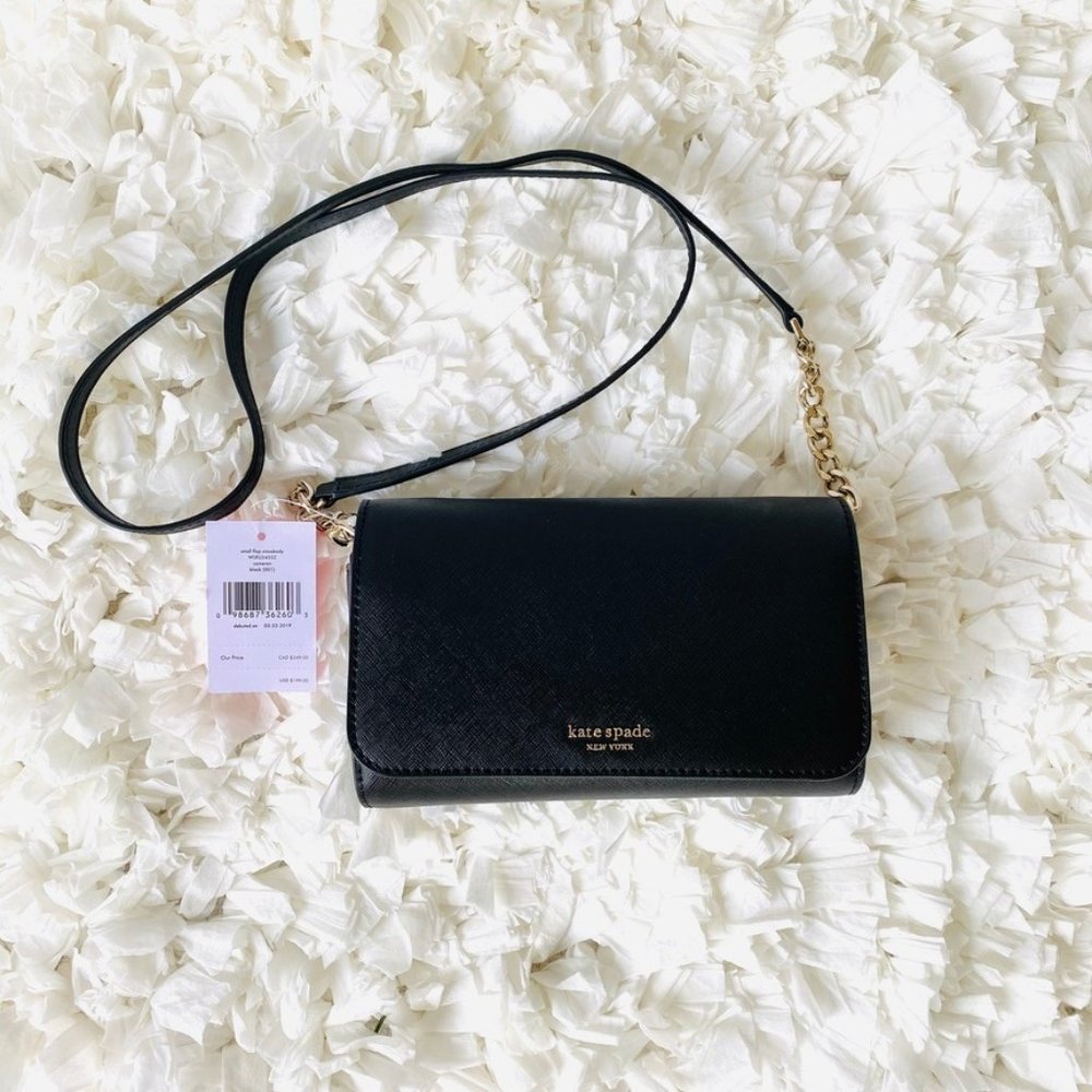 Kate Spade (NWT) Small Cameron Black Crossbody Bag - Picture 1 of 10